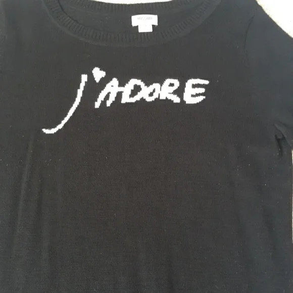 Mossimo Black J'ADORE Sweater Size Small - Picture 3 of 13